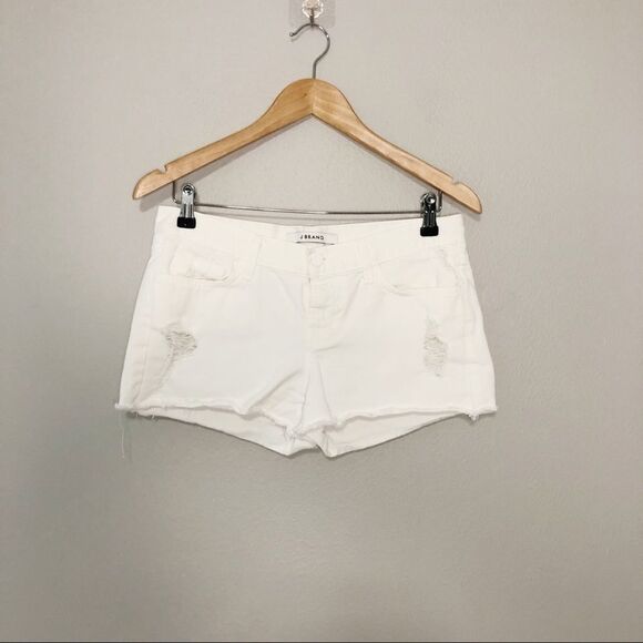 J Brand  Cutoff Denim Shorts, Vixen White - Picture 9 of 10
